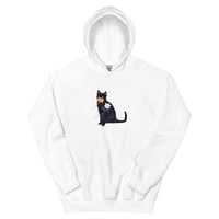 Image 7 of MY CAT LOVES TO SMELL FLOWERS HOODIE