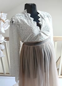 Image 2 of Maternity/non maternity photosession dress Juliette size S-M-L | pastel beige | off white