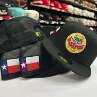 Image 1 of New Era 59Fifty trucker /Texas Flag/ Gone Fishing