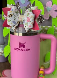 Image 5 of Spring Bee Bow (pink)