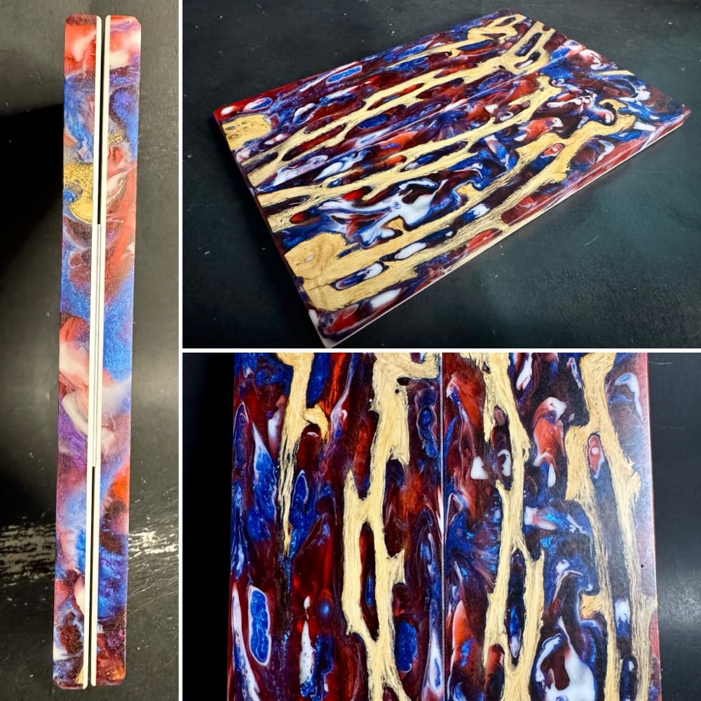 Image of Cholla Cactus "Merica" Hybrid Knife Scales W/Liner