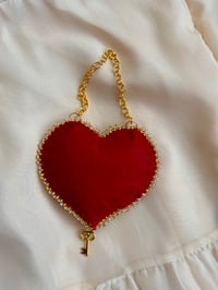 Image 4 of In Safekeeping Mini Embroidered Heart Wall Hanging