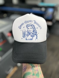 DRINK HAPPY THOUGHTS TRUCKER