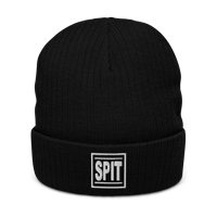 Image 1 of Spit Logo Black Recycled cuffed beanie