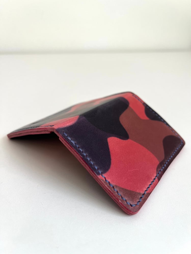 Image of Hot Pink Camo Slim Bifold Cardholder 