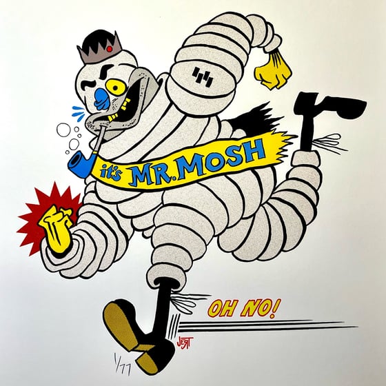 Image of It's Mr.Mosh, Oh No!- 13x19 Hand Numbered Print On Watercolor Paper- edition of 77