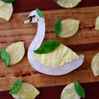 Myrtle the Lemon Swan brooch  