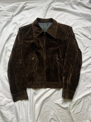 Agnes B. Suede Leather Jacket from 90's - Size 52