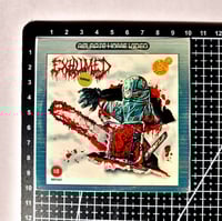 Image 2 of Exhumed Relapse Home Video Bloody Chainsaw "Be Kind - Rewind" Glossy NON Laminated Sticker