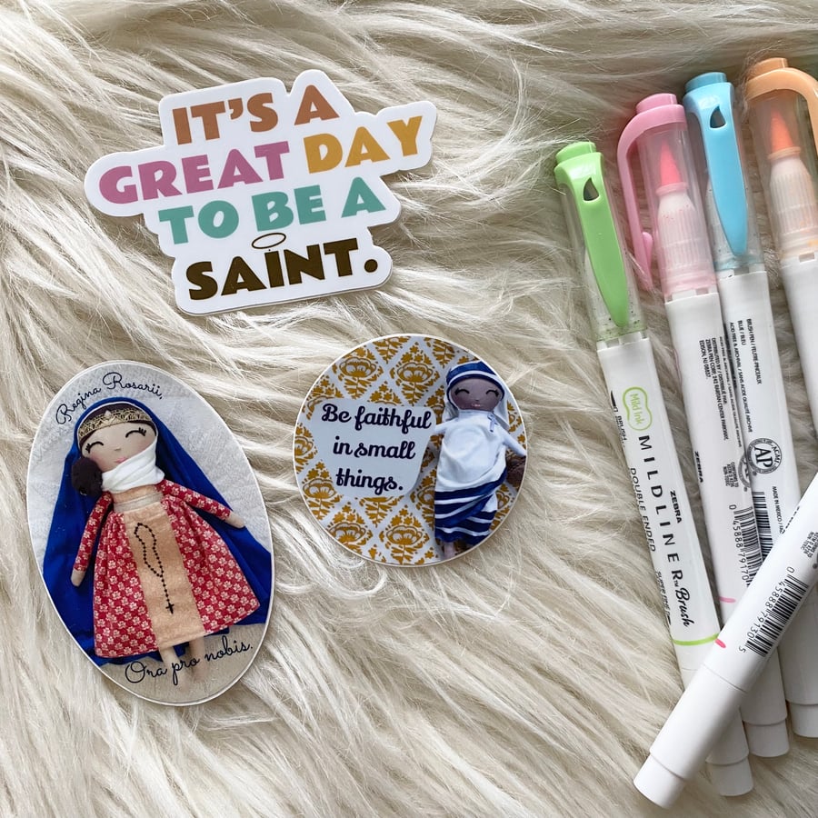 Image of Be A Saint Vinyl Sticker set