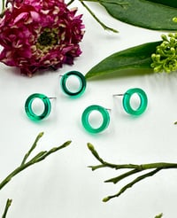 Image 1 of Náušnice Hope barevné zrcadlové lesk & mat a černé a bílé