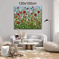 Image 2 of Custom Size Extra Large Art - Poppy Garden