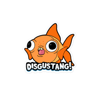 DISGUSTANG! Funny Goldfish Waterproof Vinyl Sticker