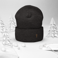 Image 16 of Cuffed Beanie (with cross)