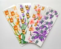Image 1 of Lot de Marque-page Kawaii – Petits Chats & Fleurs 🌸