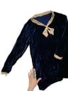 1930s silk velvet and lace mini dress