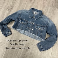 Denim crop jacket S M L