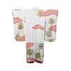Antique Silk Furisode (Ivory White & Red) 