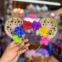 Image 3 of Hand Stoned Crystal Mainstreet Mariachi Ears Flower Halo