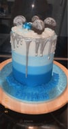 Blue Ombré Drip Cake