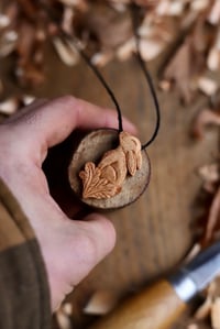 Image 8 of The Hare In the Oak Leafs Pendant Necklace 