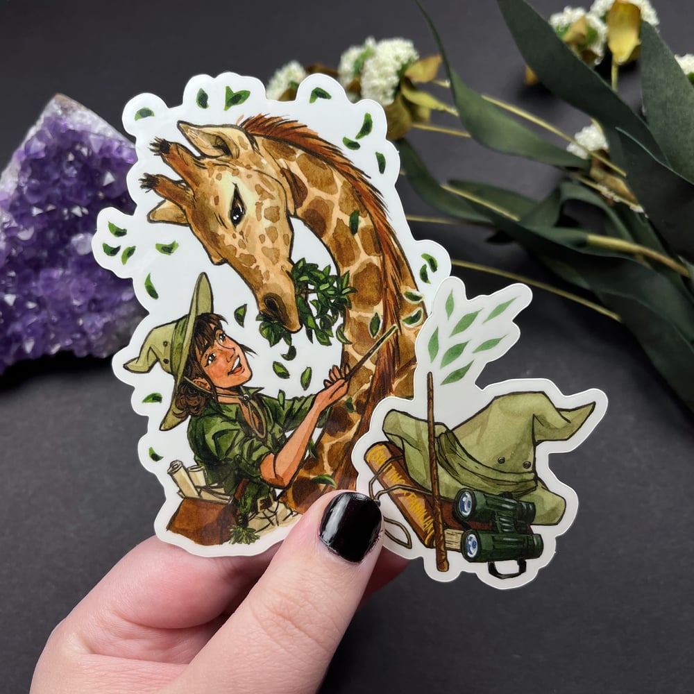 Giraffe Witch Sticker Duo