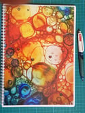 Abstract Fluid  Art  13 Spiral Notebook  Α4