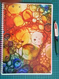 Image 3 of Abstract Fluid  Art  13 Spiral Notebook  Α4