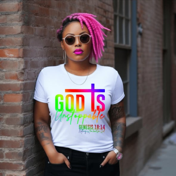 Image of God is unstoppable 100% Polyester 