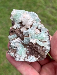 Image 3 of Green Apophyllite, Scolecite & Chalcedony Specimen | India #3039