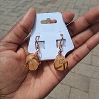 Image 1 of Orange Calcite Earrings