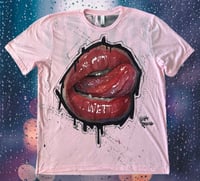 Image 1 of “WET DREAMS” CUSTOM HAND PAINTED T-SHIRT XL