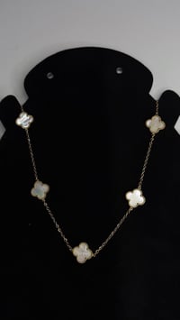 Image 5 of clover necklace 18k gold plated water proof and tarnish free 