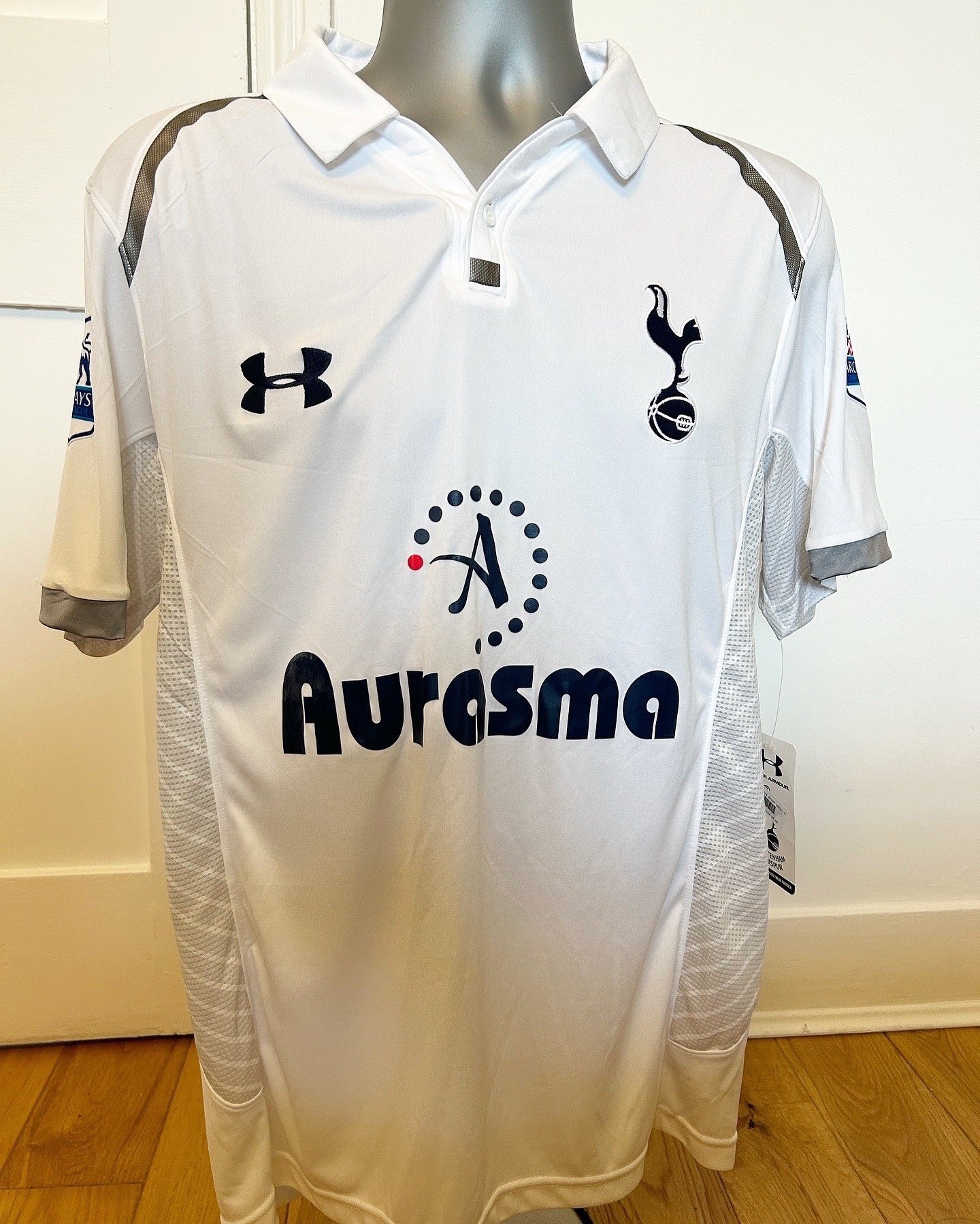 Image of NEW Tottenham Hotspur “BALE 11” 2012/13 Home Shirt + PL patches (L)