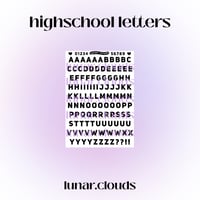 Image 1 of customize your color: highschool letters