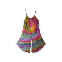 Image 1 of L Woven Wide-Leg Jumpsuit with Pockets in Euphoria Spiral Ice Dye