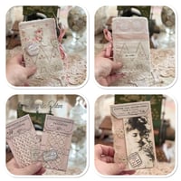 Image 5 of Reserved Listing for Silvia Pink French shabby Chic Sewing/Needle book lace samples