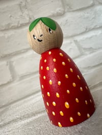 Image 4 of Fruit Peg Dolls - Strawberry/ Watermelon/ Pineapple - Set of 3