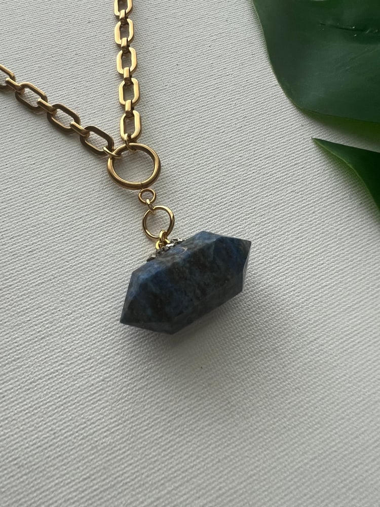 Image of PSALM • Lapis Lazuli Drop Necklace