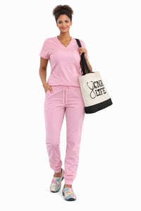 Image 1 of RIB PANEL JOGGER SET-ORCHID