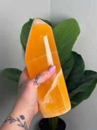 Image 2 of XL ORANGE CALCITE TOWER -UTAH-