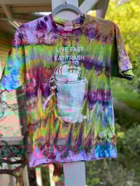 Image 1 of SMALL Live Fast Eat Trash Tie Dye Shirt H21