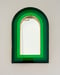 Image of Arch Round Mirror Tri Green 20cm x 13cm