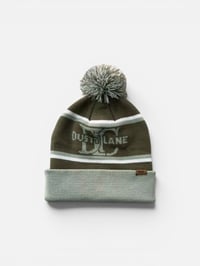 DLC  beanie  olive green/white