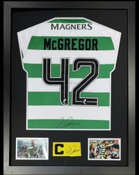 Signed Framed Callum McGregor Celtic FC Shirt with Armband