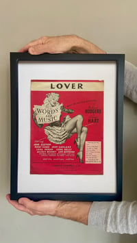 Image 4 of Lover from Words and Music, framed 1948 vintage sheet music