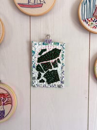 Image 4 of Green Scraps - small hand sewn quilt 