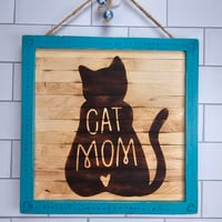 Image 1 of Cat Mama hardwood sign