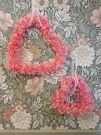 Image 1 of Couronne hortensia rose et gypsophile blanc 