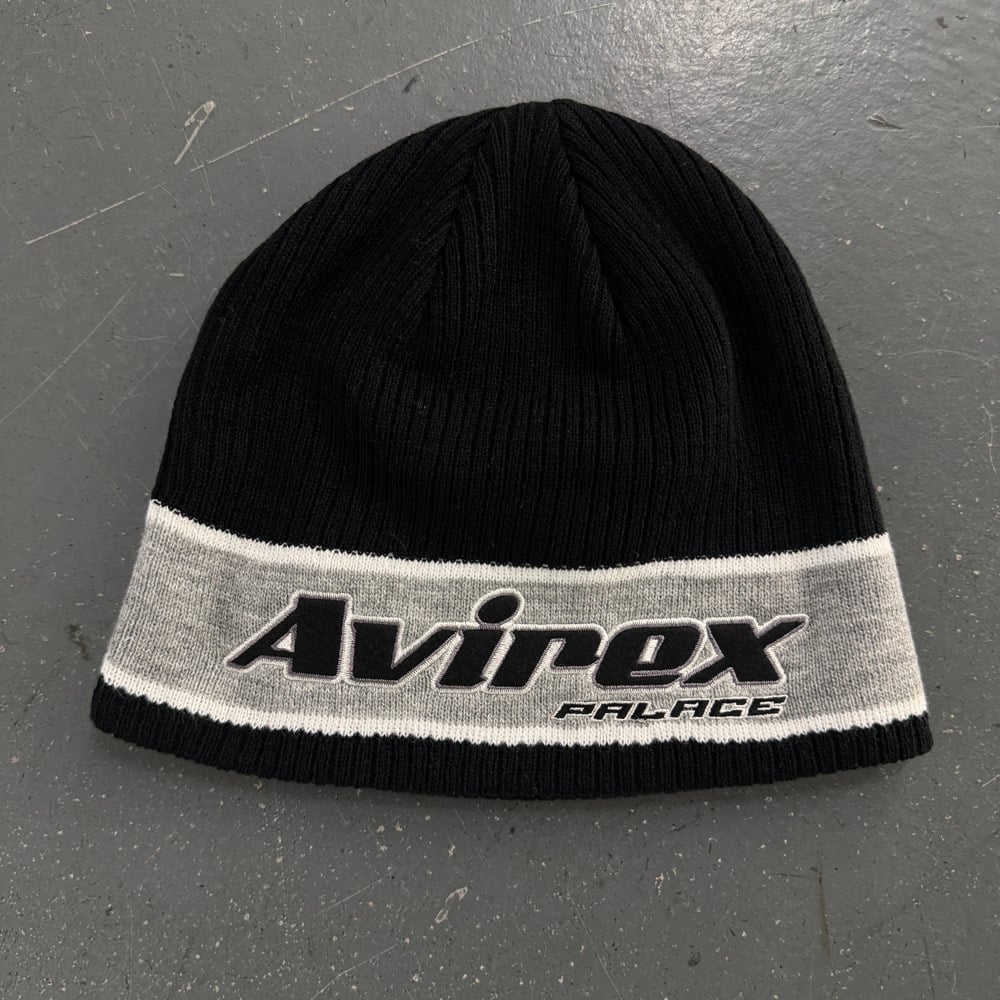 BNWT AW 23 Palace x Avirex Nein Cuff Beanie | Gone Fishing Vintage